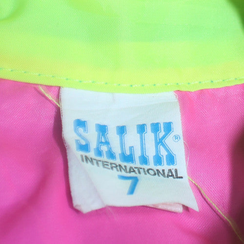 Salik International Womens Multicoloured Size 14 80s Retro Hooded Anorak Jacket