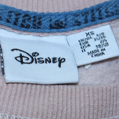 Disney Women Pink Stitch Chillin' Sweatshirt XS Pullover