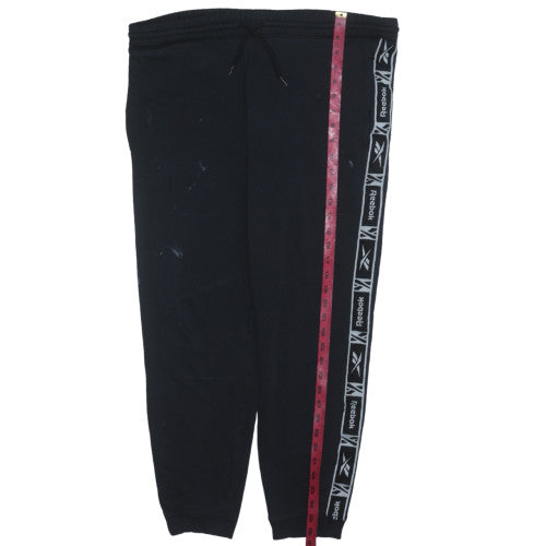Reebok Men's Black Jogger Trousers L Regular Fit Activewear