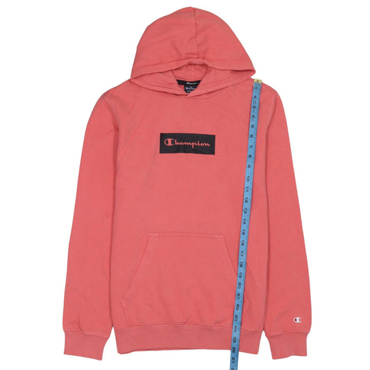 Champion Men's Pink Pullover Hoodie Medium Logo Graphic Sweatshirt