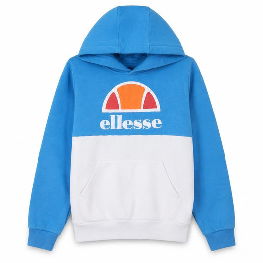 Ellesse Boys Blue & White Pullover Hoodie 13-14 Years Cotton Blend