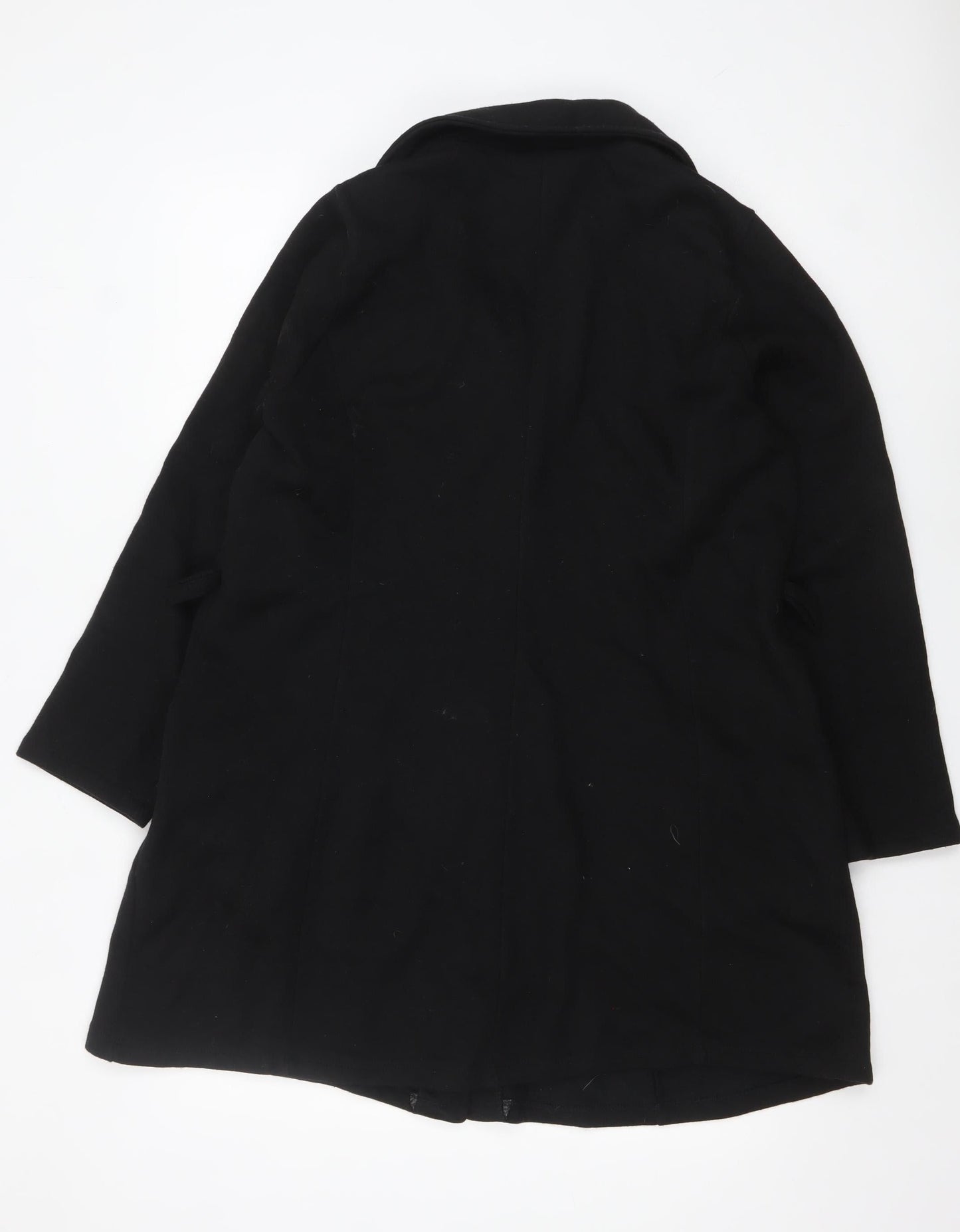 Yours Clothing Womens Black Plus Size 18 Mid-Length Overcoat