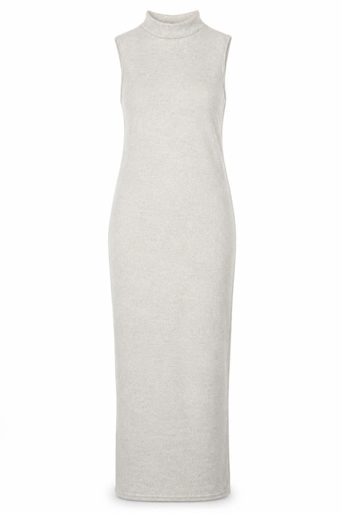 PrettyLittleThing Women Beige Size 8 Long Bodycon Knit Dress