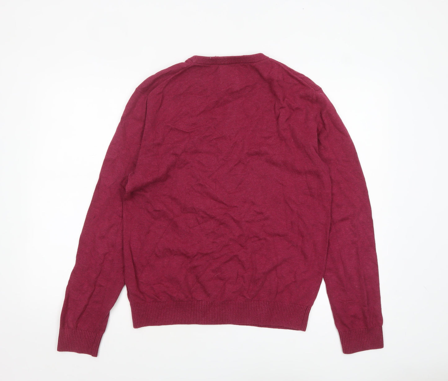 Joules Men's Red Cotton Crew Neck Pullover Jumper Size S