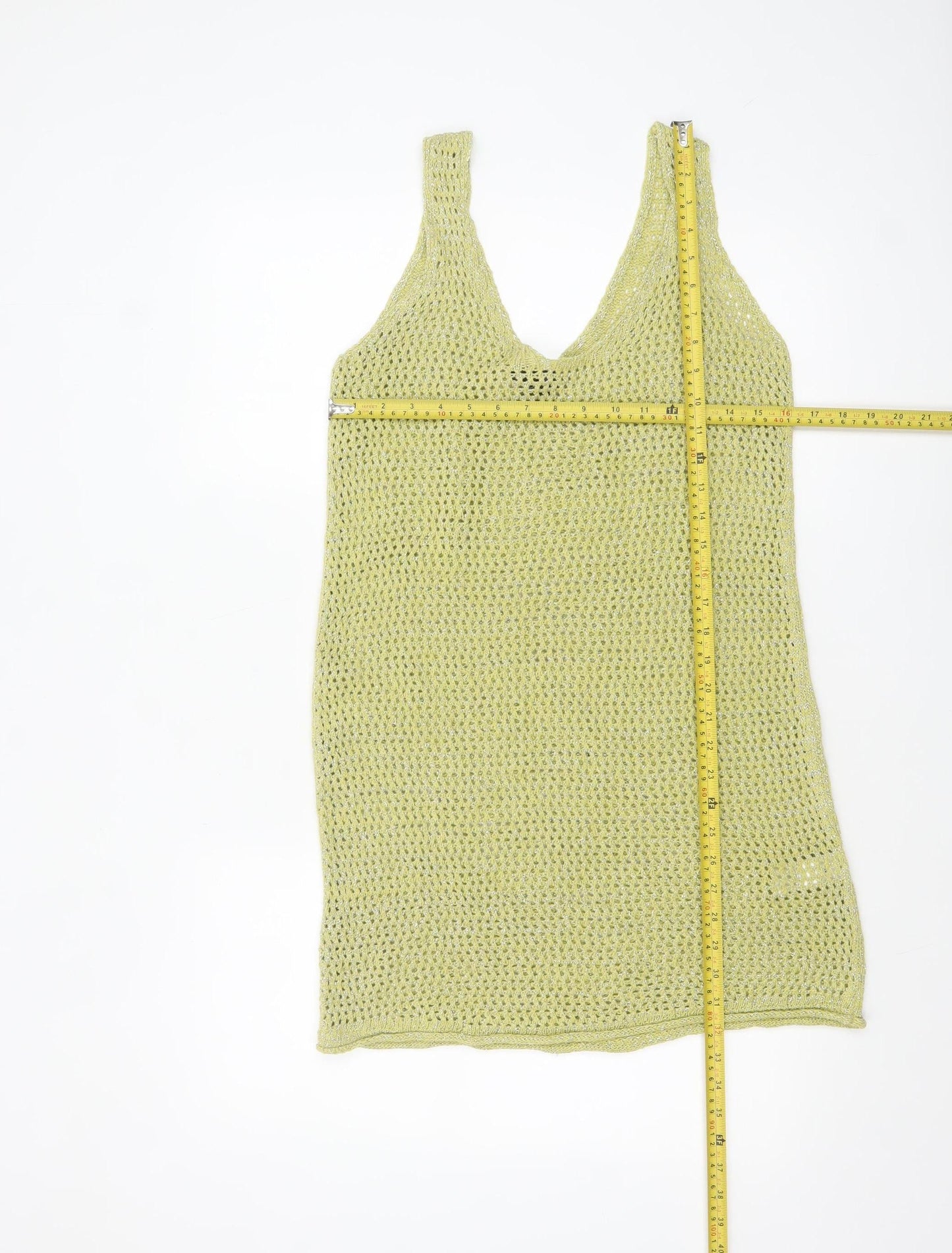 New Look Women's Green Knit Camisole Tank Top Size M