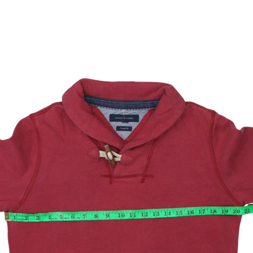 Tommy Hilfiger Men Red Vintage Fit Pullover Sweatshirt Size M
