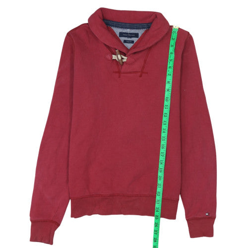 Tommy Hilfiger Men Red Vintage Fit Pullover Sweatshirt Size M