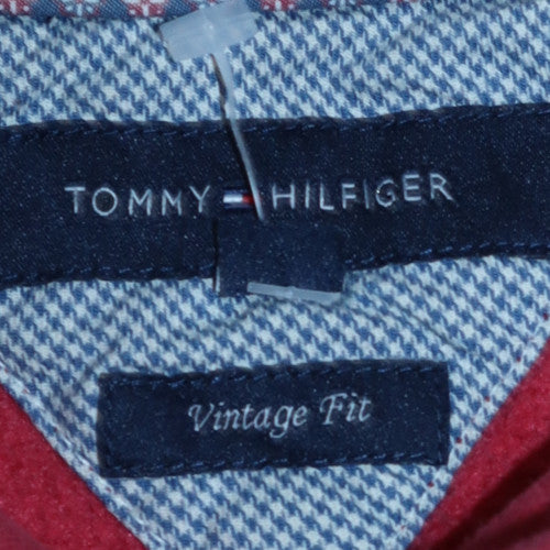 Tommy Hilfiger Men Red Vintage Fit Pullover Sweatshirt Size M