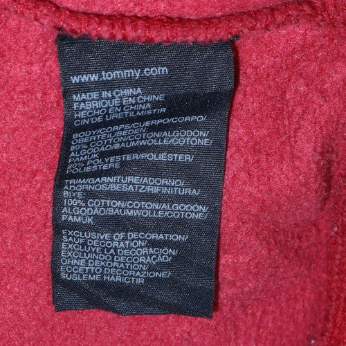 Tommy Hilfiger Men Red Vintage Fit Pullover Sweatshirt Size M
