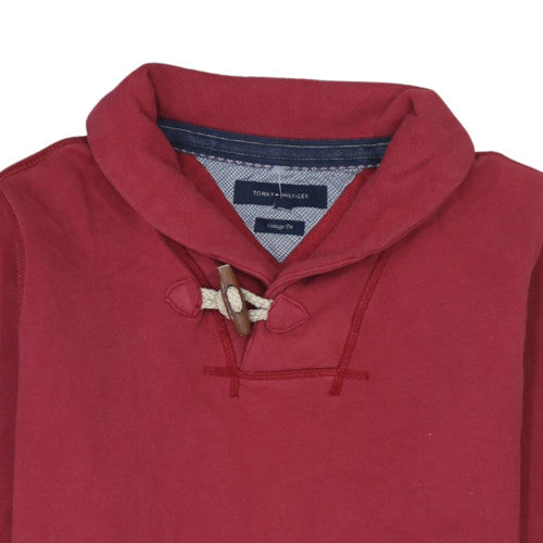 Tommy Hilfiger Men Red Vintage Fit Pullover Sweatshirt Size M
