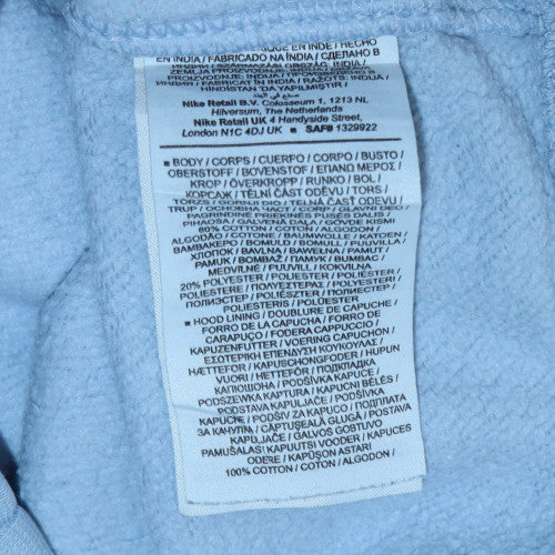 Nike Men's Blue Pullover Hoodie Small Regular Fit Fleece Sweatshirt
