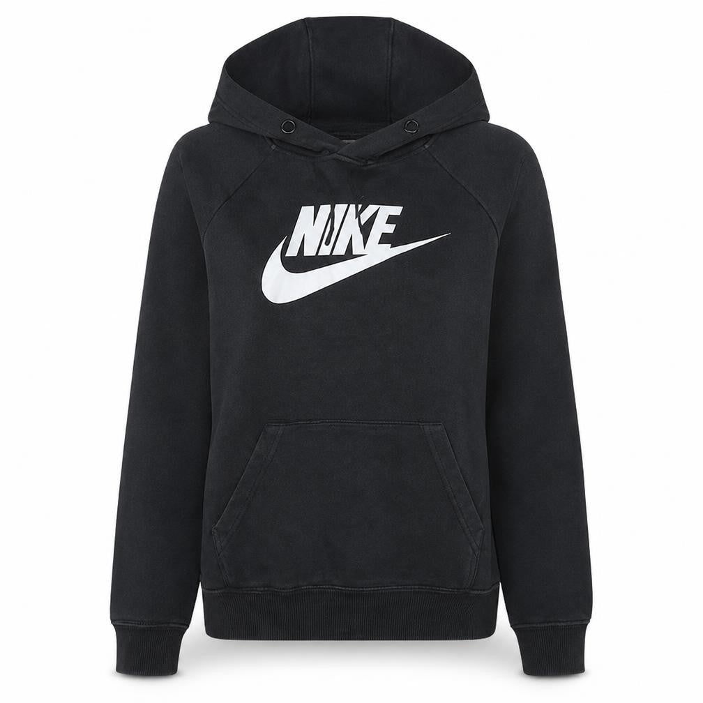 Nike Womens Black XS Pullover Hoodie with Logo Print