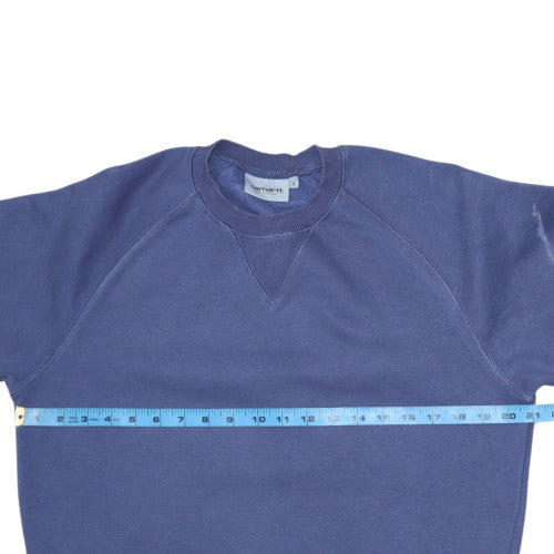 Carhartt Men Blue Crew Neck Pullover Sweatshirt Size S