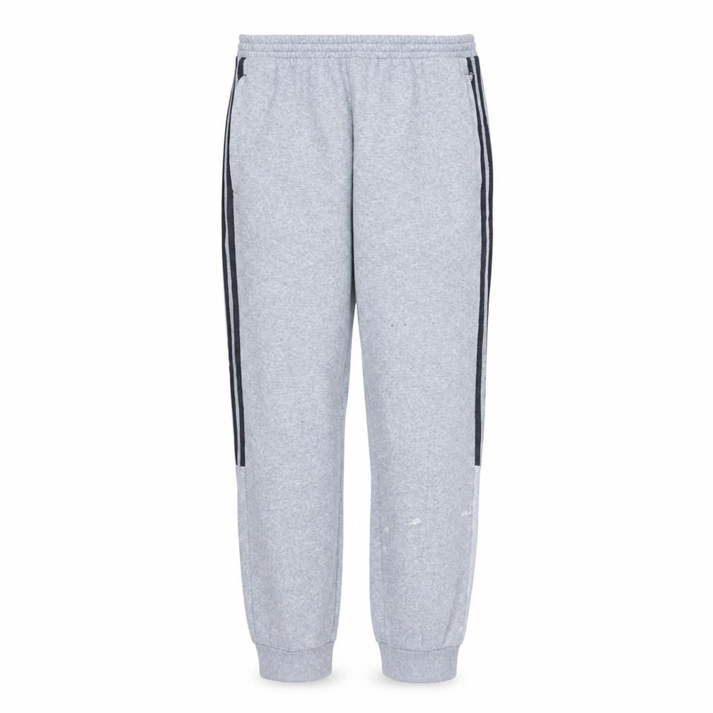 Adidas Men's Grey XL Tapered Sweatpants with Logo