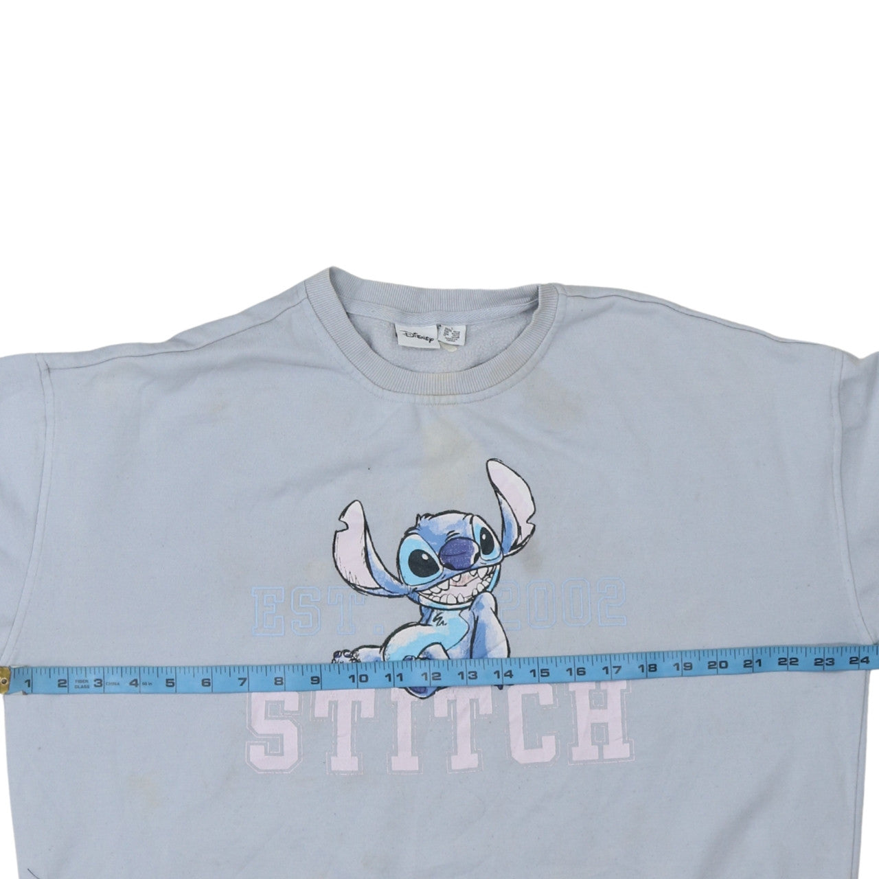 Primark Disney Women's Blue Stitch Sweatshirt Size L 14/16 Pullover