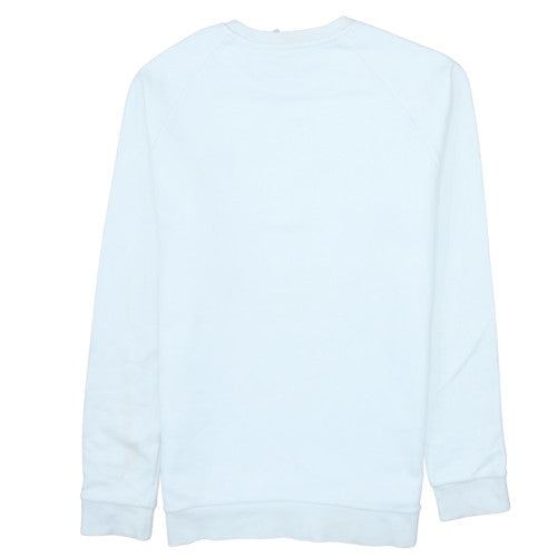 Adidas Men's White Crew Neck Sweatshirt Size S Pullover Logo Sportswear