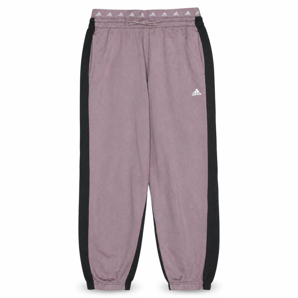 Front view of Adidas women’s xl mauve black jogger sweatpants elastic waistband