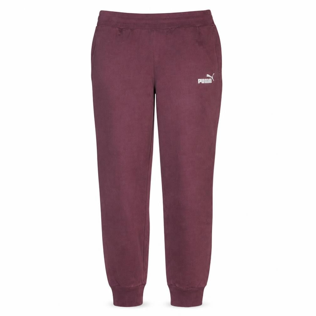 Front view of Puma Women Purple, size 12, Sweatpants Fleece Comfort Tapered Trousers