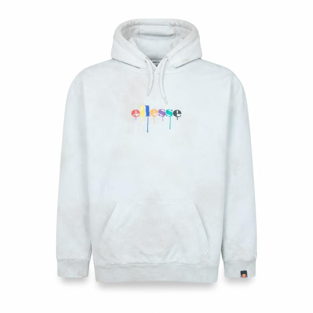 Ellesse Men's White Pullover Hoodie M Fleece Logo Sweatshirt