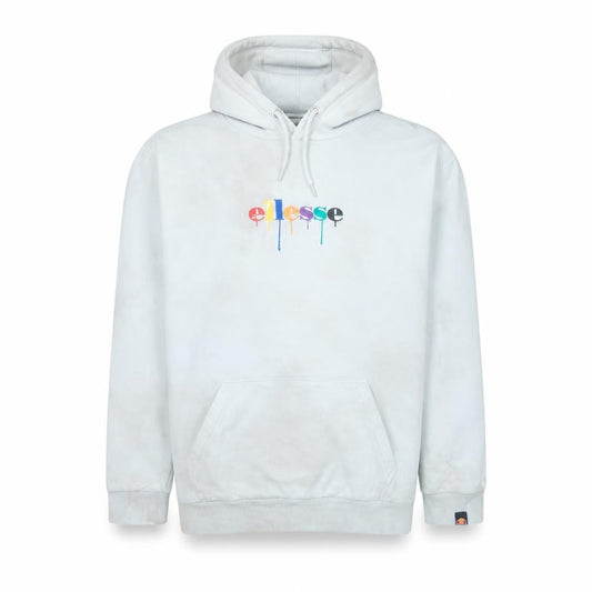 Ellesse Men's White Pullover Hoodie M Fleece Logo Sweatshirt