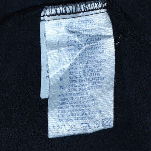Reebok Women Black XL Sweatshirt Crew Neck Logo Pullover Cotton Blend