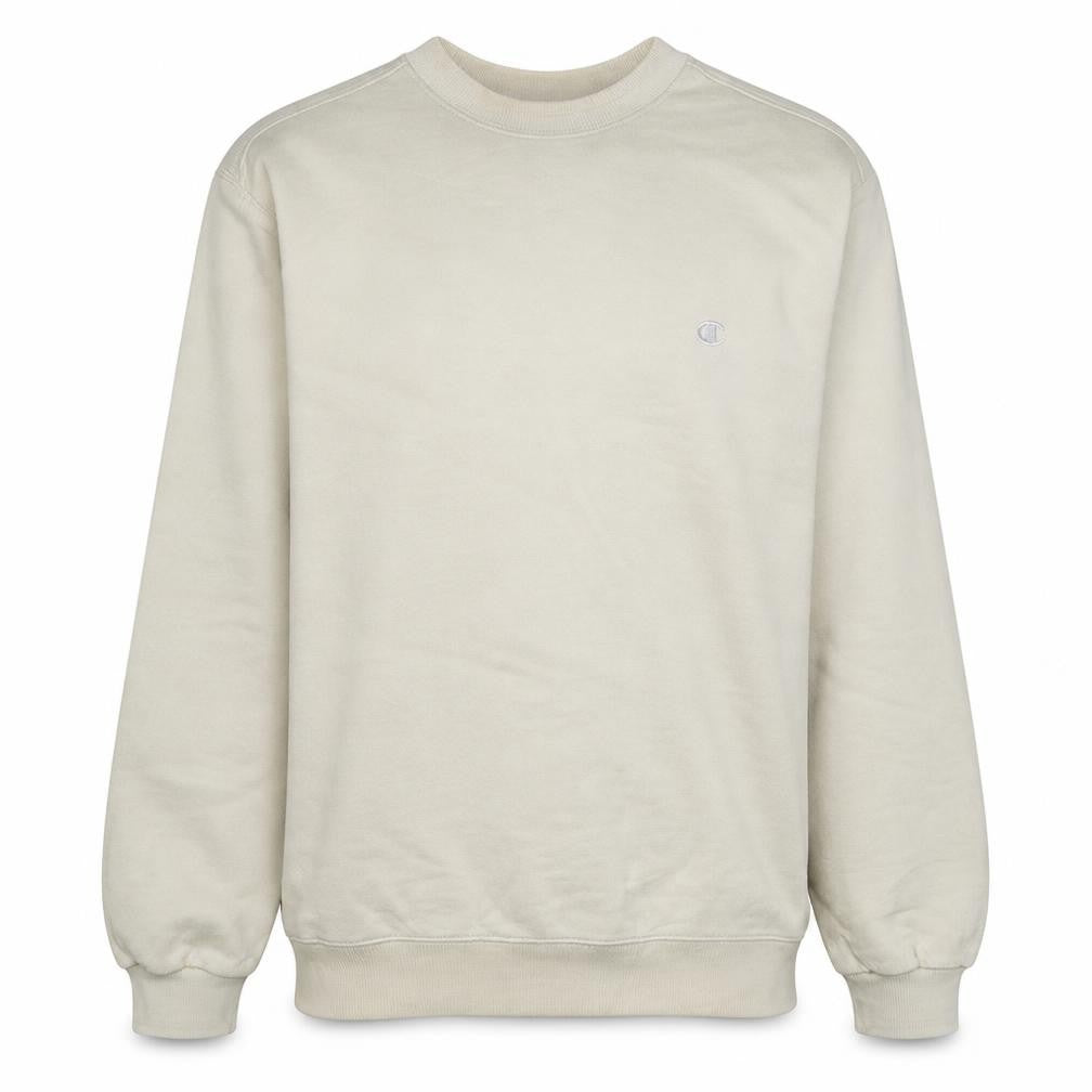 Champion Men's Beige Crew Neck Pullover Sweatshirt Size L