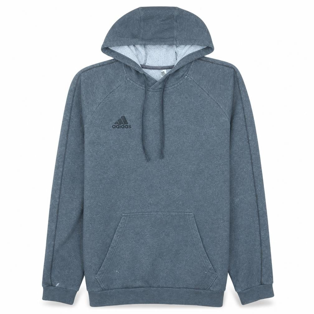 Adidas Men's Grey Pullover Hoodie Regular Fit M Fleece Sweatshirt