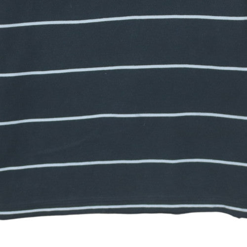 Eden Park Men's Black Striped Long Sleeve Polo Shirt Size L