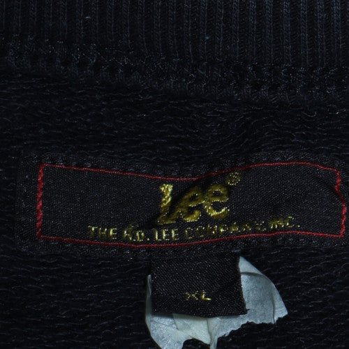 Lee Mens Black XL Pullover Sweatshirt Crew Neck Classic Logo