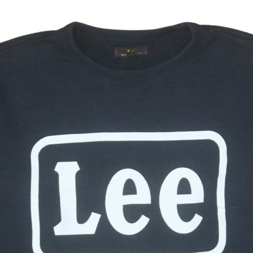 Lee Mens Black XL Pullover Sweatshirt Crew Neck Classic Logo