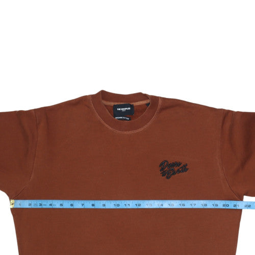 The Kooples Mens Brown Crew Neck Embroidered Sweatshirt Size L