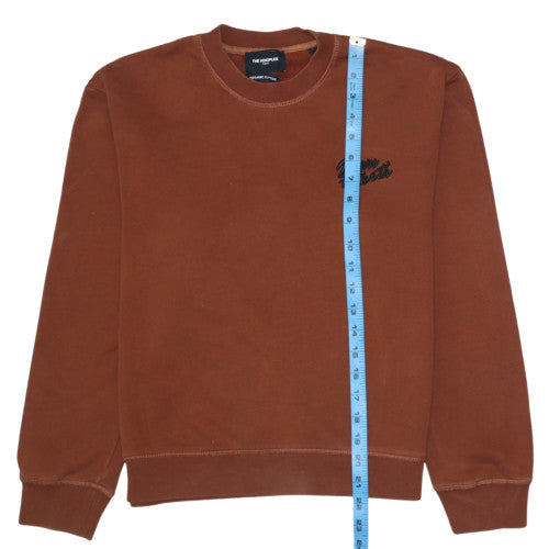 The Kooples Mens Brown Crew Neck Embroidered Sweatshirt Size L