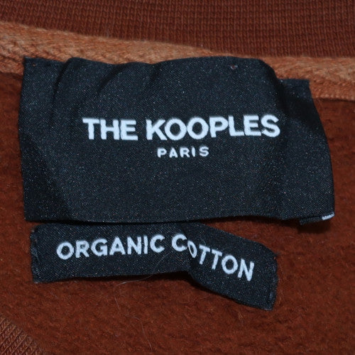 The Kooples Mens Brown Crew Neck Embroidered Sweatshirt Size L