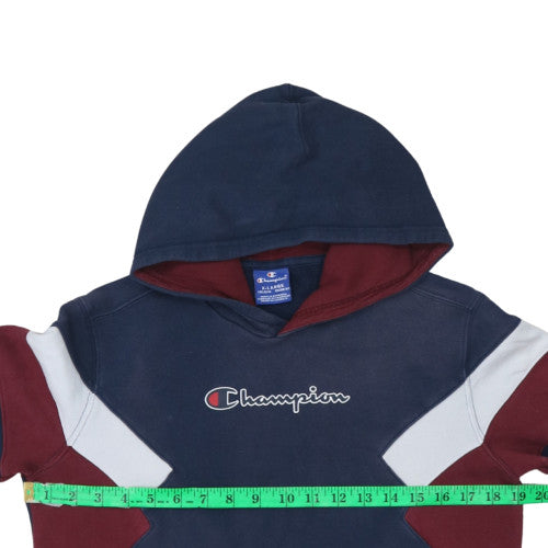 Champion Boys Blue Colourblock Pullover Hoodie XL 13-14 Years