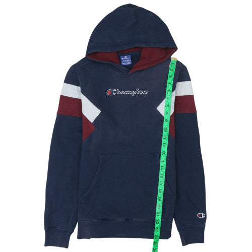 Champion Boys Blue Colourblock Pullover Hoodie XL 13-14 Years