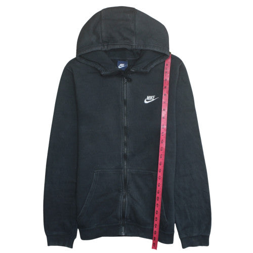 Nike Men's Black Full Zip Hoodie Size S Cotton Fleece Sweatshirt