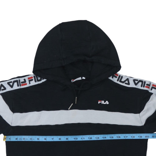 Fila Mens Black XS Pullover Hoodie Logo Sportswear