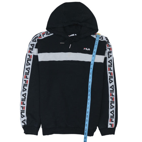 Fila Mens Black XS Pullover Hoodie Logo Sportswear