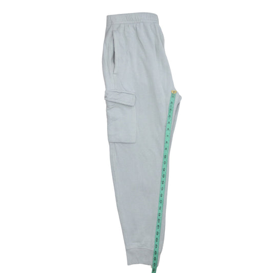 Nike Mens Grey Cargo Jogger Trousers Size M Fleece Logo Pants