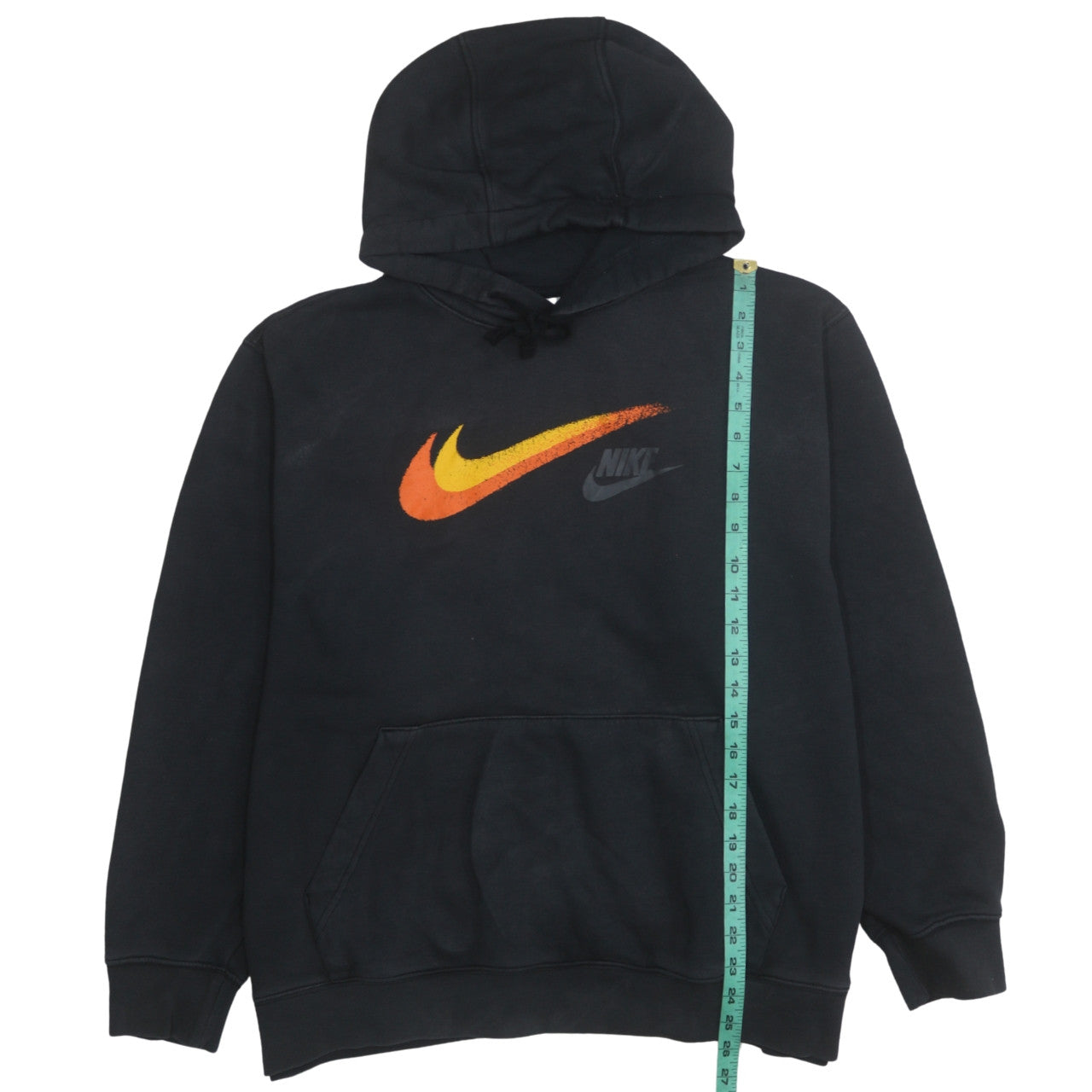 Nike Men's Black XL Pullover Hoodie with Logo Graphic Print