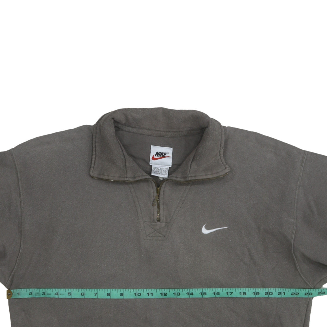 Nike Men's Grey 1/4 Zip Fleece Sweatshirt Size M