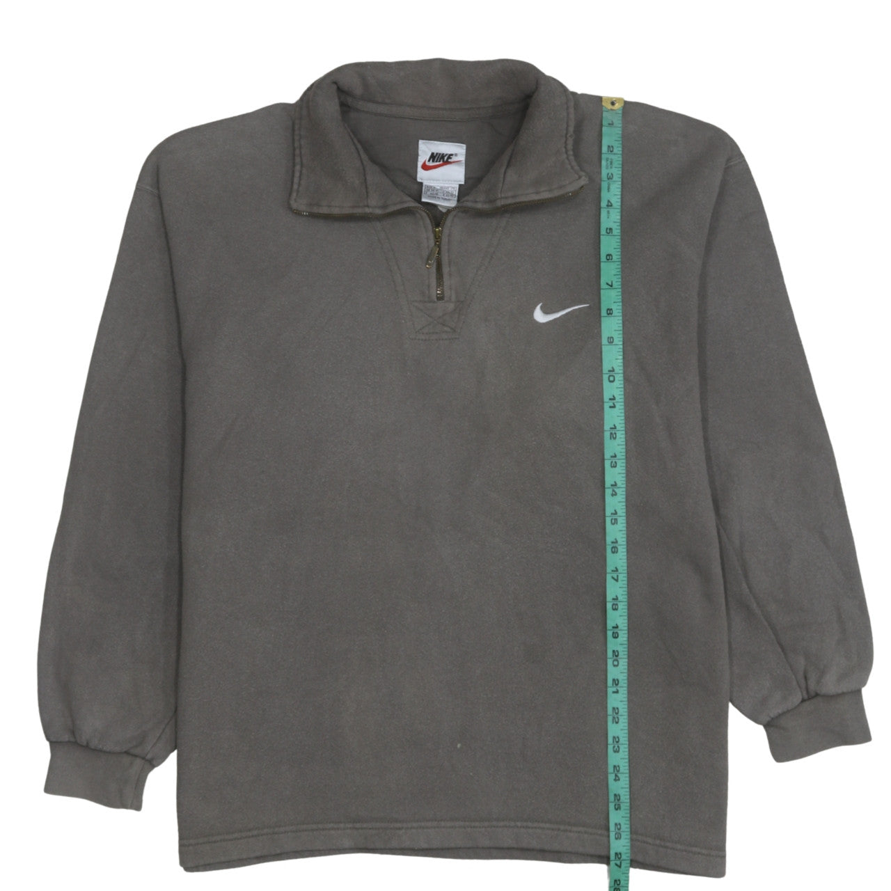 Nike Men's Grey 1/4 Zip Fleece Sweatshirt Size M