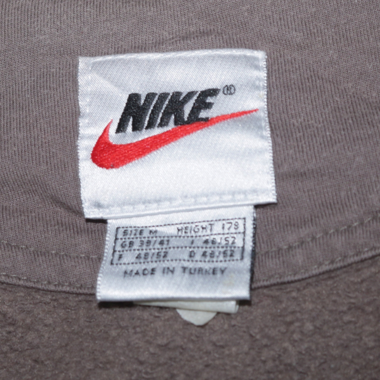 Nike Men's Grey 1/4 Zip Fleece Sweatshirt Size M