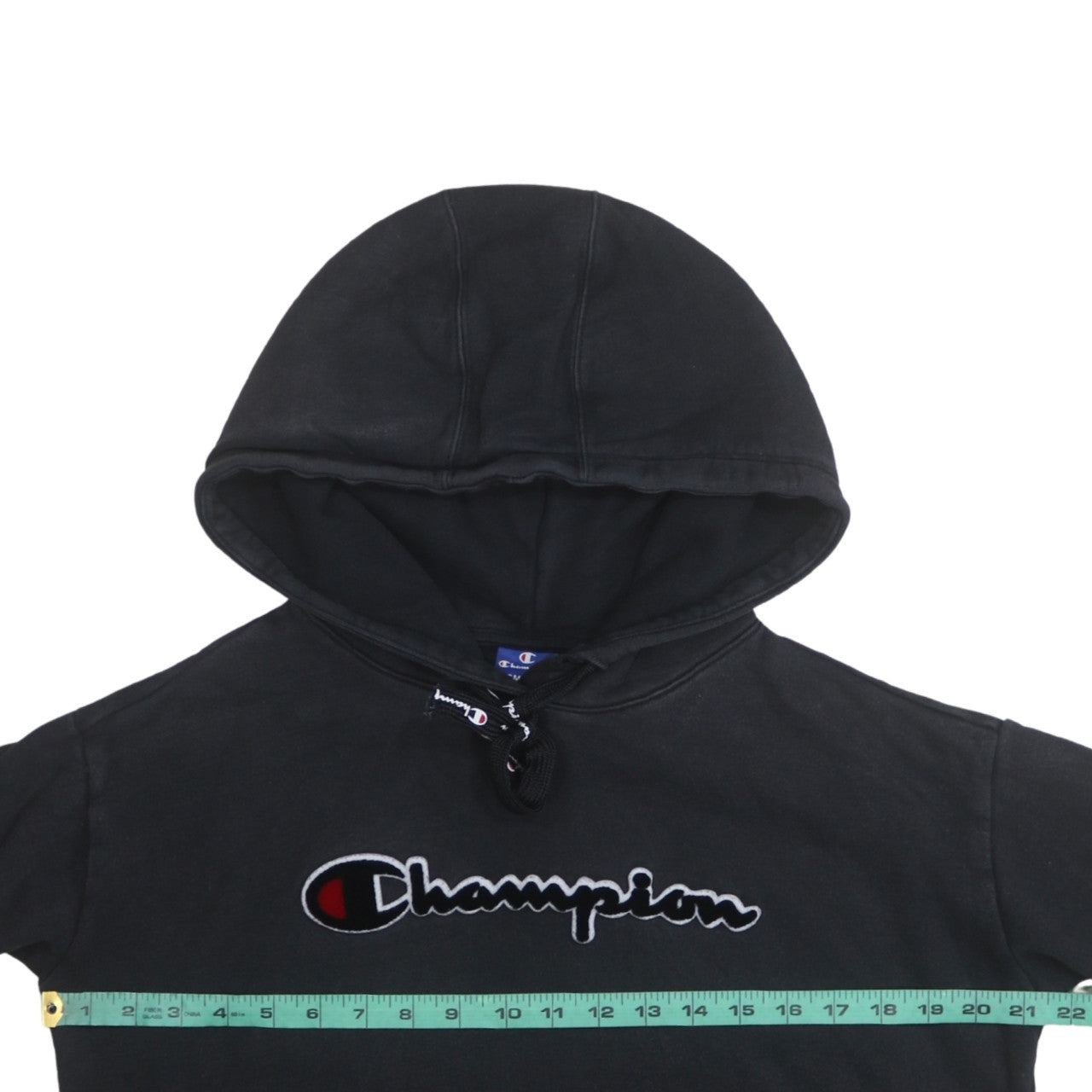 Champion Men's Black Pullover Hoodie Size S Fleece Logo Sweatshirt