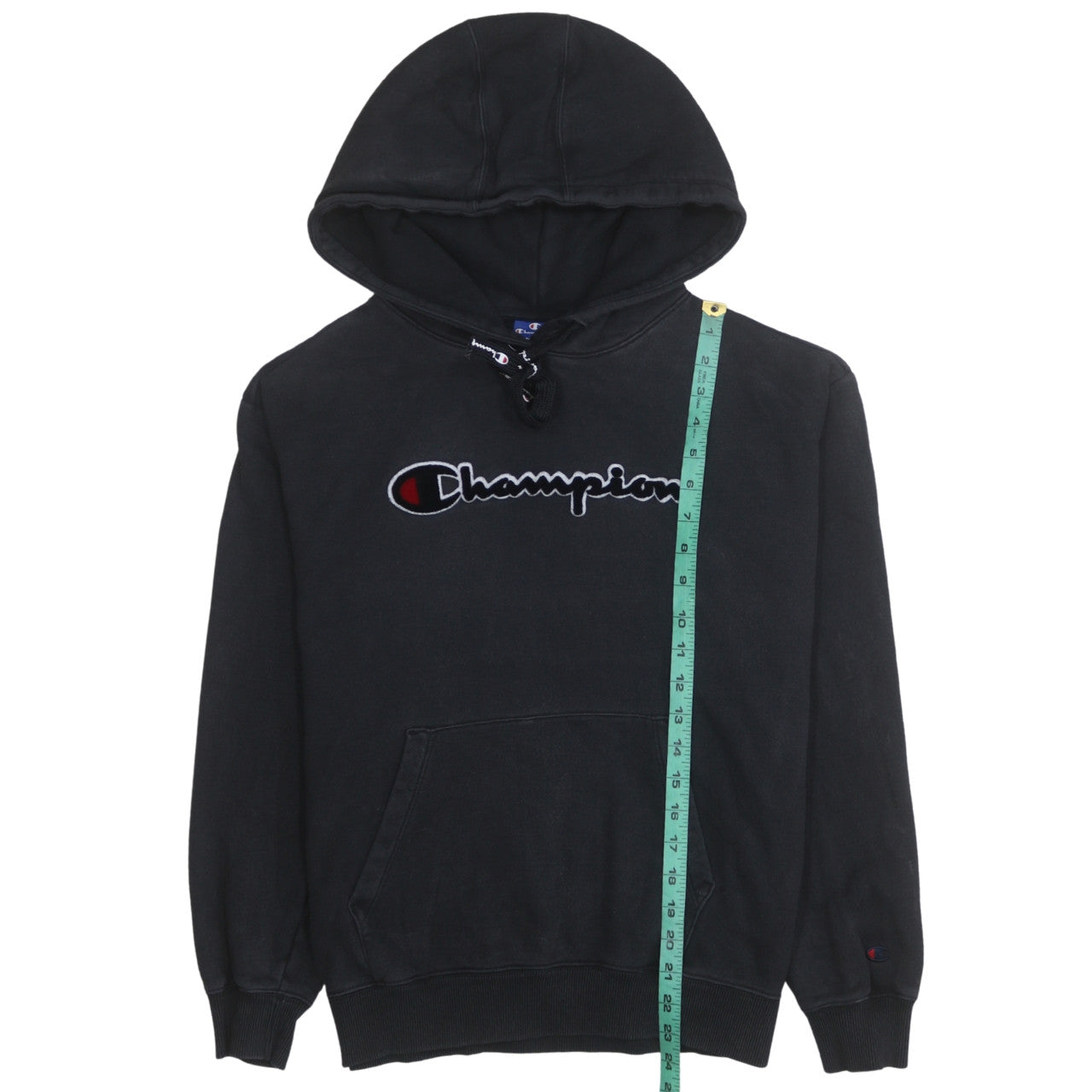Champion Men's Black Pullover Hoodie Size S Fleece Logo Sweatshirt