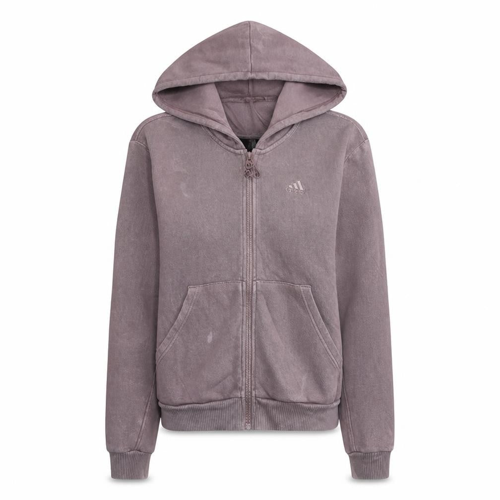 Adidas Women's Purple Full Zip Hoodie Size 12 Fleece Lined Casual