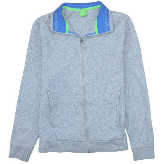 Hugo Boss Men's Grey Full Zip Logo Sweatshirt Size M Regular Fit