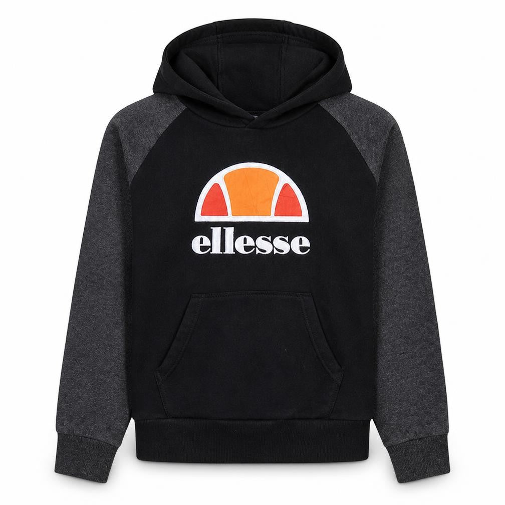 Ellesse Boys Black & Grey Pullover Hoodie Sweatshirt Size 10-11 Years