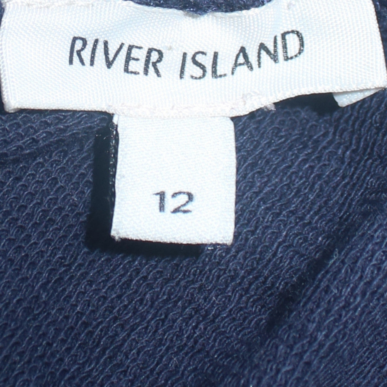 River Island Women Blue Size 12 Long Sleeve Striped Back Blouse