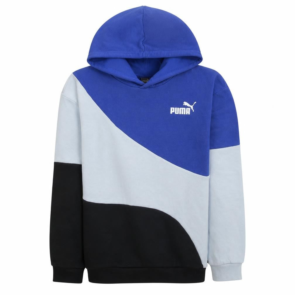 Puma Boys Blue Colourblock Pullover Hoodie Size 15-16 Years